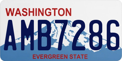 WA license plate AMB7286