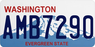 WA license plate AMB7290