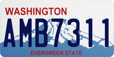 WA license plate AMB7311
