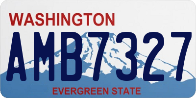 WA license plate AMB7327
