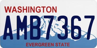 WA license plate AMB7367