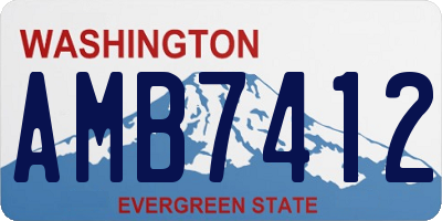 WA license plate AMB7412