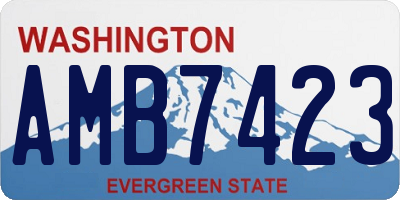 WA license plate AMB7423
