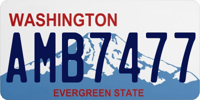 WA license plate AMB7477