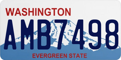 WA license plate AMB7498