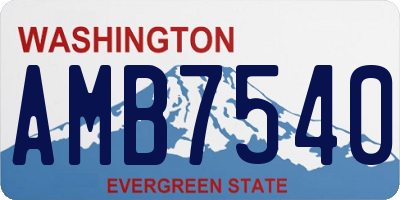 WA license plate AMB7540