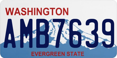 WA license plate AMB7639