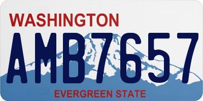 WA license plate AMB7657