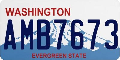 WA license plate AMB7673