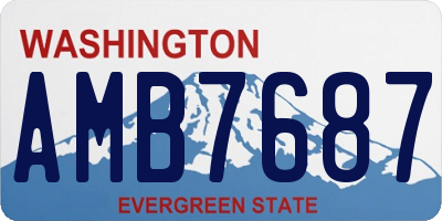 WA license plate AMB7687