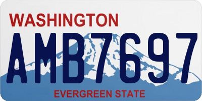 WA license plate AMB7697
