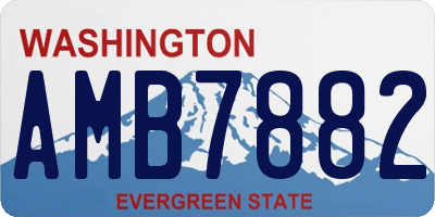 WA license plate AMB7882