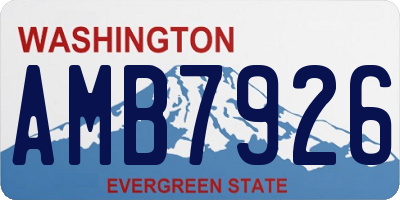 WA license plate AMB7926