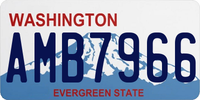 WA license plate AMB7966