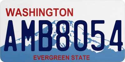 WA license plate AMB8054