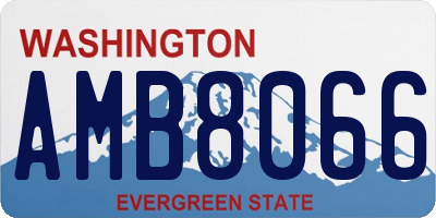 WA license plate AMB8066
