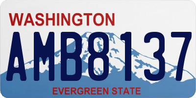 WA license plate AMB8137