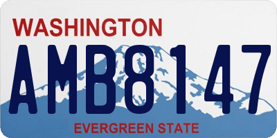 WA license plate AMB8147