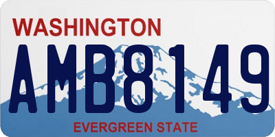 WA license plate AMB8149