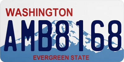 WA license plate AMB8168