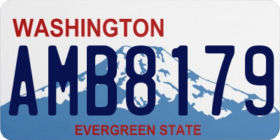 WA license plate AMB8179