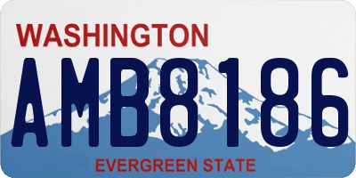 WA license plate AMB8186