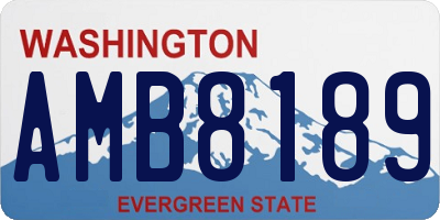 WA license plate AMB8189