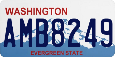 WA license plate AMB8249