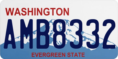 WA license plate AMB8332