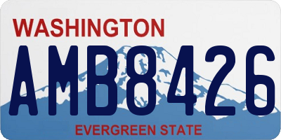 WA license plate AMB8426
