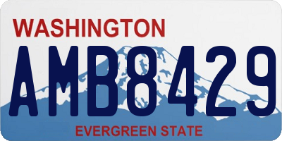 WA license plate AMB8429