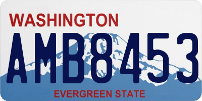 WA license plate AMB8453