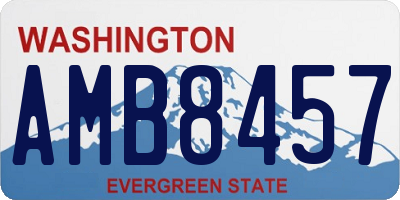 WA license plate AMB8457