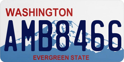 WA license plate AMB8466
