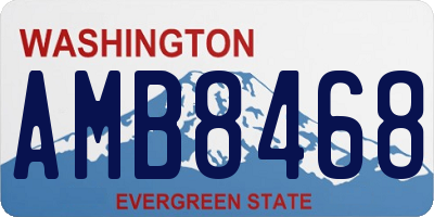 WA license plate AMB8468