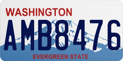 WA license plate AMB8476