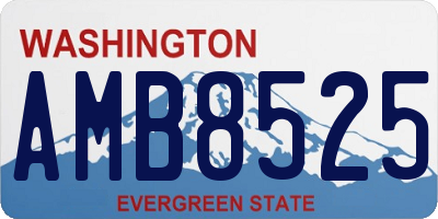 WA license plate AMB8525
