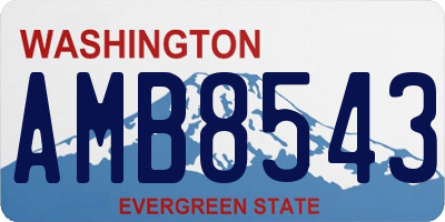 WA license plate AMB8543