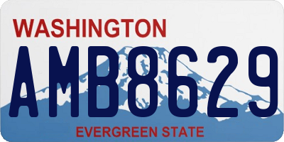 WA license plate AMB8629