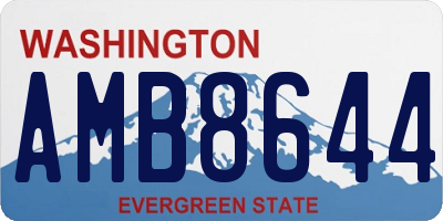 WA license plate AMB8644