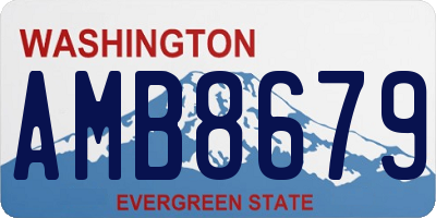 WA license plate AMB8679