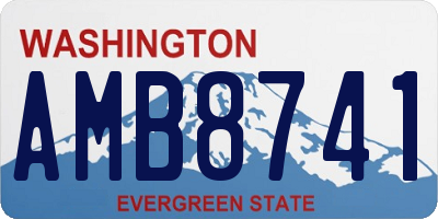 WA license plate AMB8741