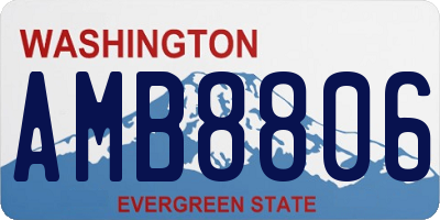 WA license plate AMB8806