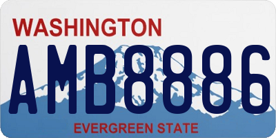 WA license plate AMB8886