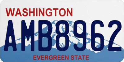 WA license plate AMB8962