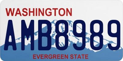 WA license plate AMB8989