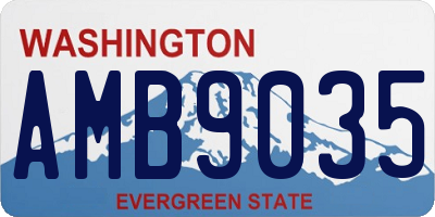 WA license plate AMB9035