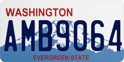 WA license plate AMB9064