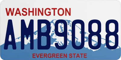 WA license plate AMB9088