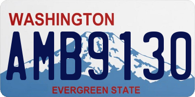 WA license plate AMB9130